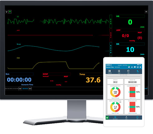 Monitoramento virtual do paciente para simulação realística