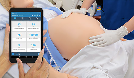 Interface do dispositivo OMNI e simulador Noelle grávida
