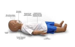 Simulador deitado com informações sobre suas características