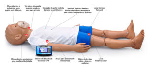Simulador deitado com informações sobre suas características